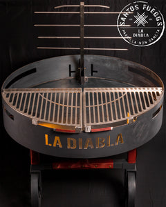 LA DIABLA Asador Premium de 120 CM con acabado PAVONADO