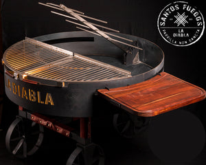 LA DIABLA Asador Premium de 120 CM con acabado PAVONADO