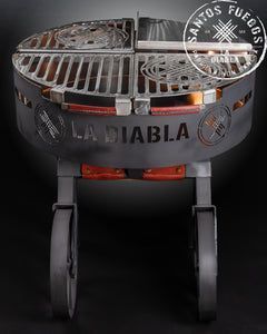 LA DIABLA Asador Premium de 80 CM con acabado PAVONADO