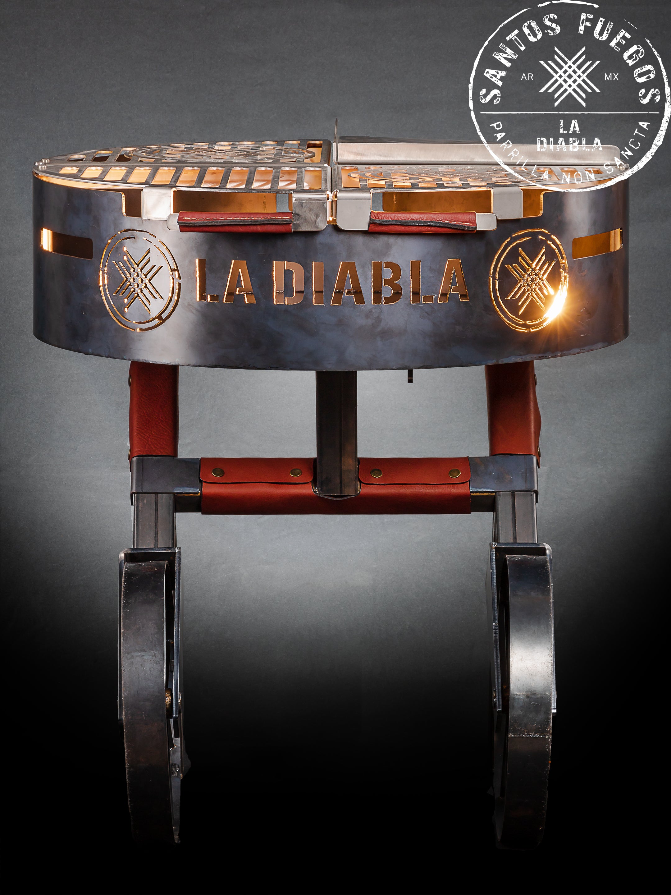 LA DIABLA Asador Premium de 120 CM con acabado RÚSTICO