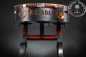 LA DIABLA Asador Premium de 120 CM con acabado RÚSTICO