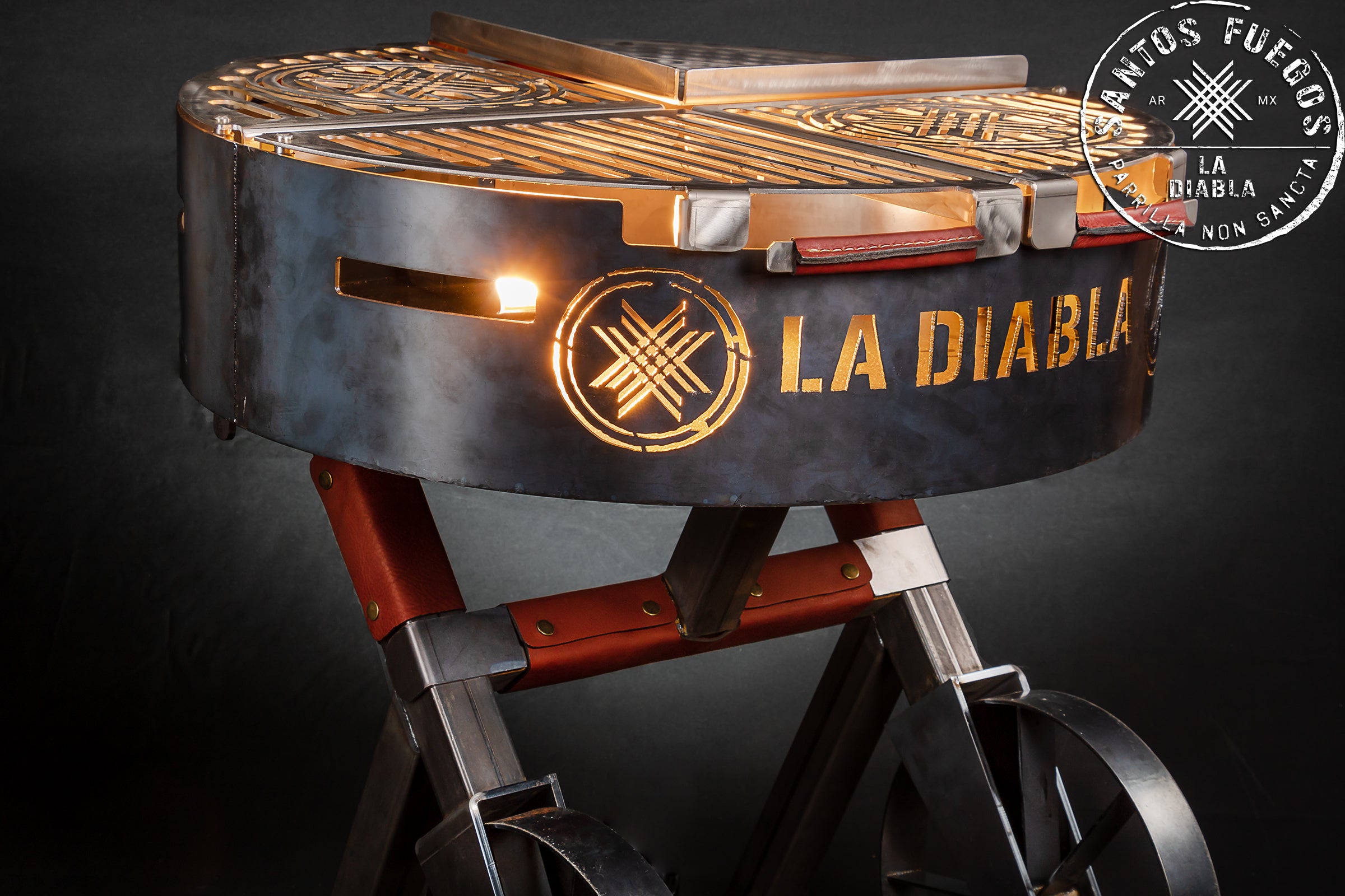 LA DIABLA Asador Premium de 120 CM con acabado RÚSTICO